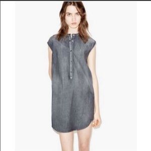 COPY - The Kooples gray denim chambray shift dress medium